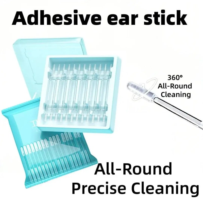 24 Pcs Reusable Silicone Sticky Ear Picks | Washable Ear Wax Remover for Adults & Kids