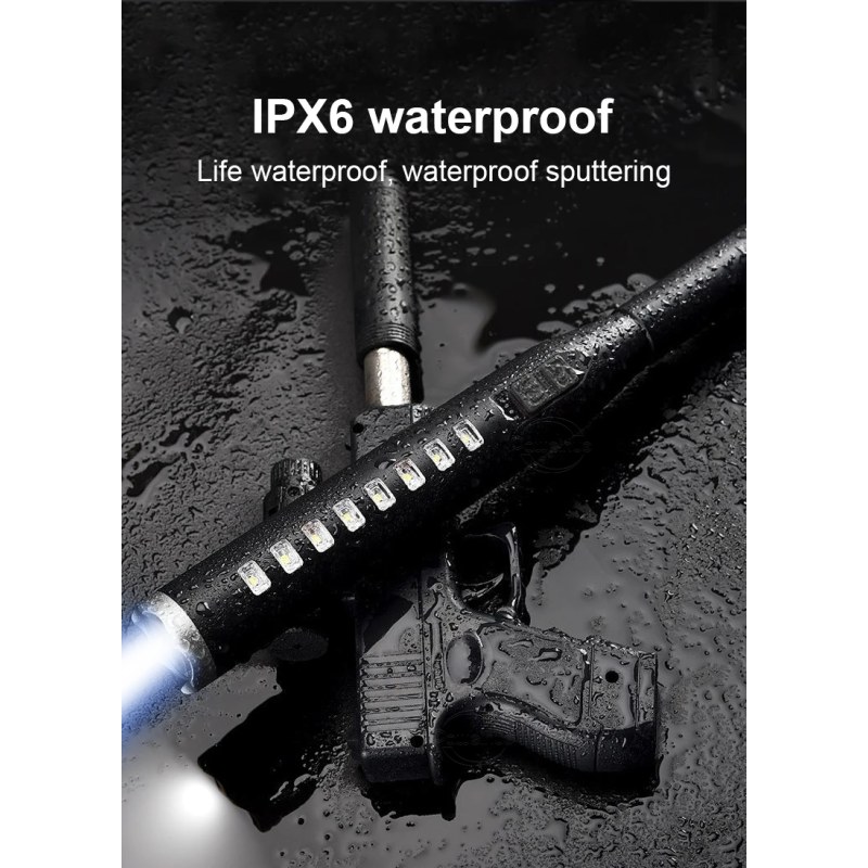 3W High Power Rechargeable LED Flashlight with COB Light | Lightweight ABS Body USB Emergency Torch EBW2032